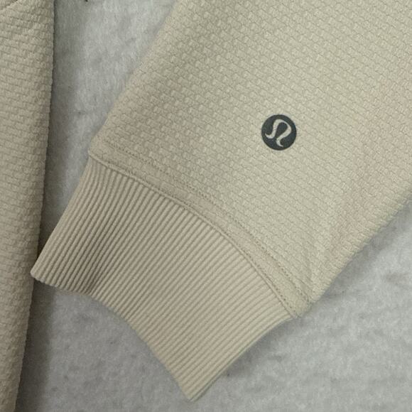Lululemon Hoodie Mens XS Ivory Relaxed Fit Training Knit LM3DIQS Gym - Picture 10 of 13